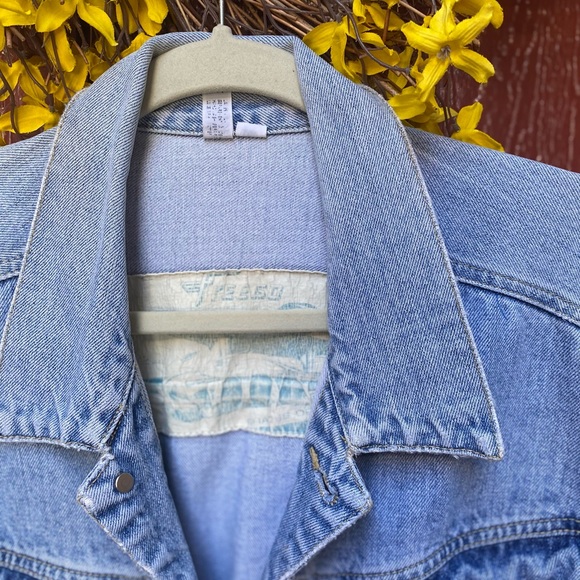 Vintage Freego Jean Zipper Oversized Jacket 🌿A4 - Picture 3 of 14